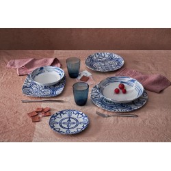talerze do zupy w zestawie Tognana Maiolica Grigio