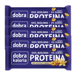 DOBRA KALORIA Baton proteinowy Krem Orzechowy & Wanilia KUBARA x 5szt.