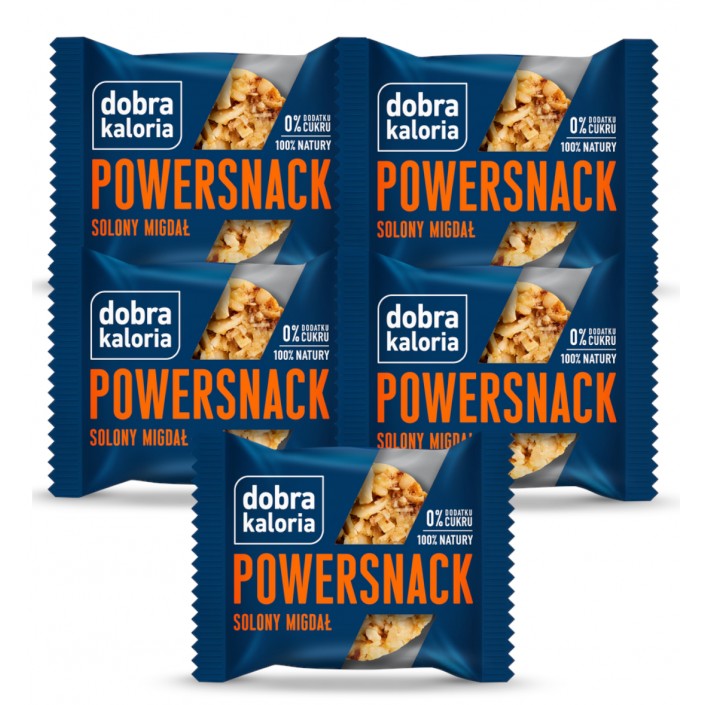 DOBRA KALORIA Powersnack Solony Migdał KUBARA x 5szt.