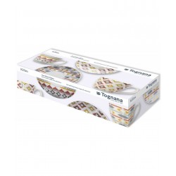 TOGNANA IRIS KILIM KOMPLET 6 FILIŻANEK Z PODSTAWKAMI DO HERBATY 200 ML