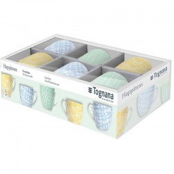 Tognana Happiness Komplet 6 Filiżanek do Kawy 80 ml
