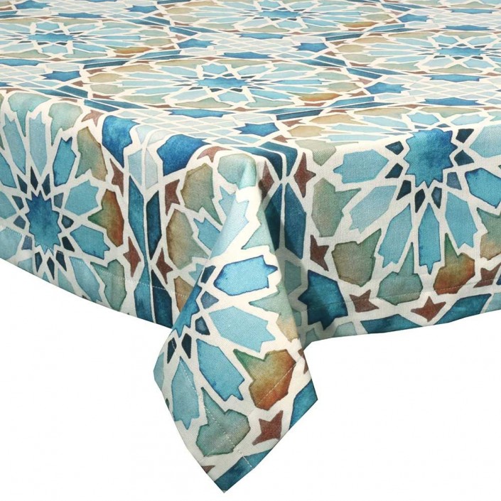 niebieski obrus tognana mandala 140 x 180 cm