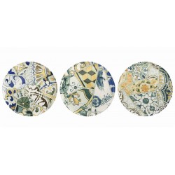 Talerze obiadowe w sycylijskie wzory Tognana Seaside Maiolica  31 cm