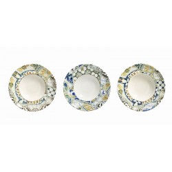 talerze głębokie w sycylijskie wzory Tognana Seaside Maiolica 27 cm