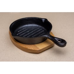 żeliwna patelnia Tognana Fusion Taste Grill 13cm + deska