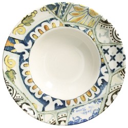 Talerz do zupy w sycylijskie wzory Tognana Seaside Maiolica 27 cm