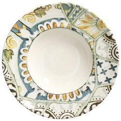 Talerz do zupy mozaika Tognana Seaside Maiolica 27 cm
