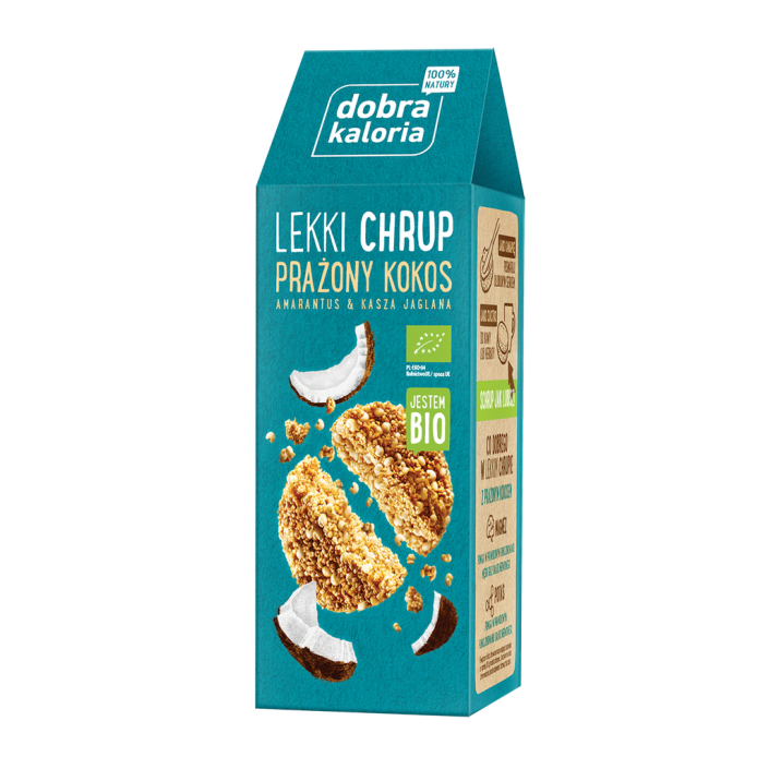 DOBRA KALORIA Lekki Chrup Prażony kokos, amarantus & kasza jaglana KUBARA